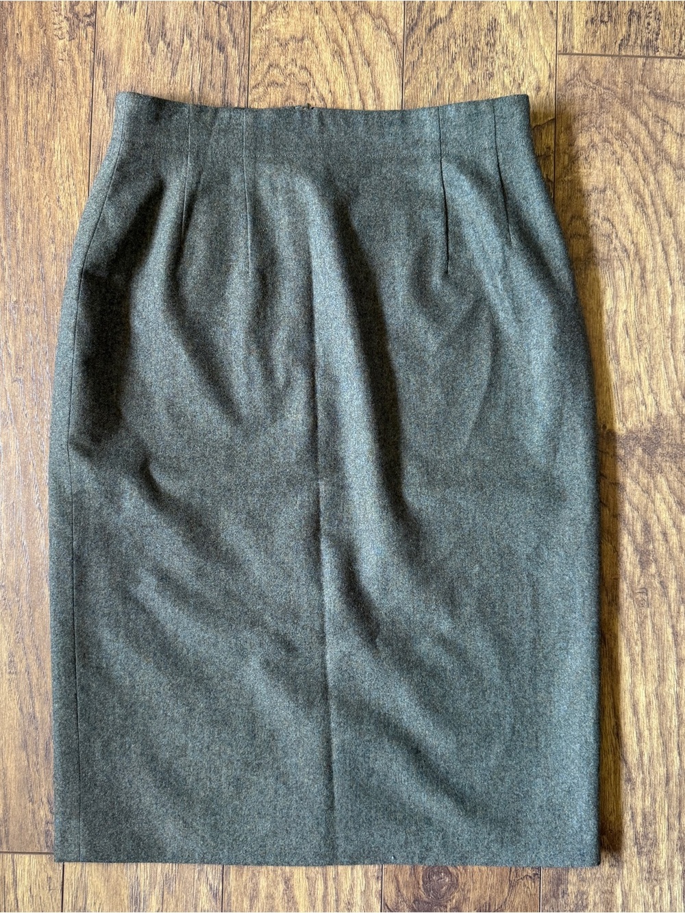 Paul Stuart Made in Italy 100% Wool Pencil Skirt Size 42/28 Luxury Minimalist